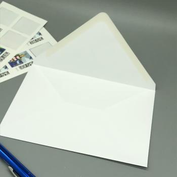 Umschlag C6 Papier Grußkarten weiß offen
